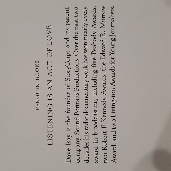 LISTENING IS AN ACT OF LOVE BOOK BY: DAVE ISAY - Picture 3 of 8
